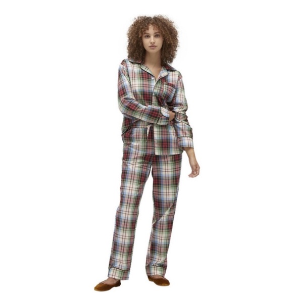 Hill House Other - Hill House Quentin Pajama Set in White Tartan size medium EUC